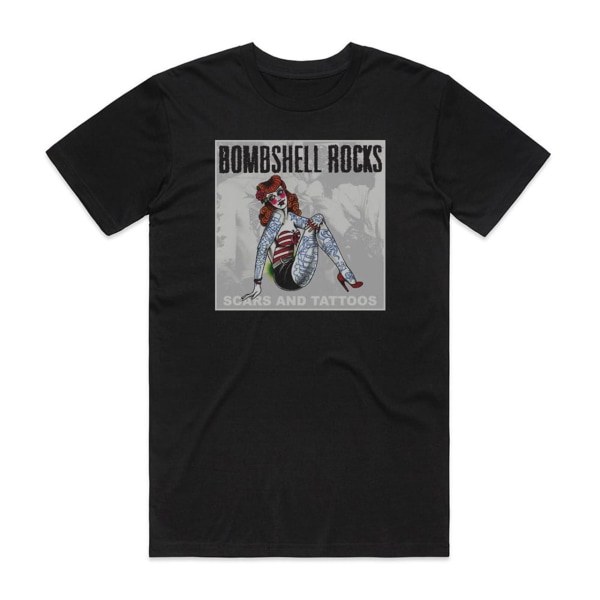 Bombshell Rocks Arvet ja Tatooit Albumin Kansi T-paita Musta S