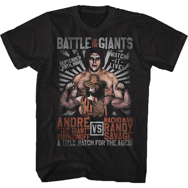 Andre The Giant vs Macho Man Randy Savage T-Shirt XXL