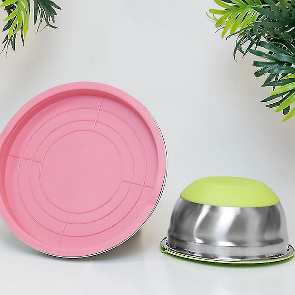 5 stk. Rustfrit Stål Blandeskåle 18-26 cm i Diameter Metal Nesting Skåle med Farverige Lufttætte Låg