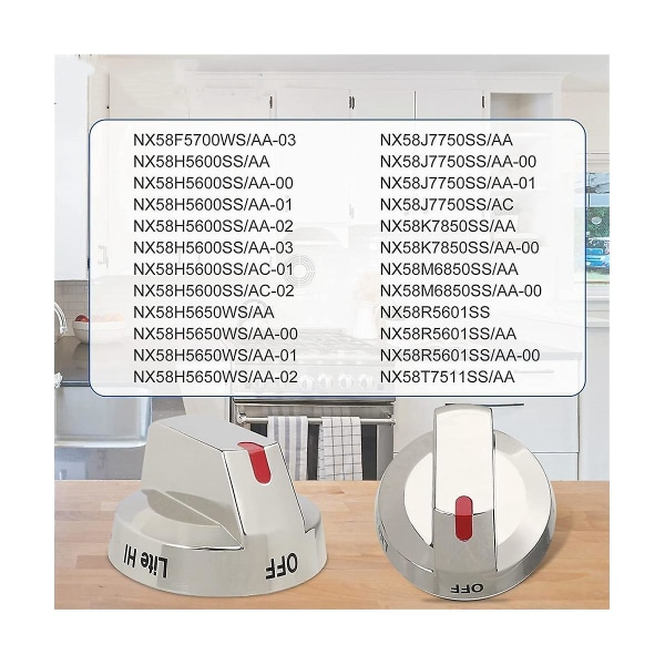 Dg64-00473A Toppbrenner-Vridere for Komfyr Gasskomfyr Utskifting nx58f5700ws Nx58h5600ss Nx58