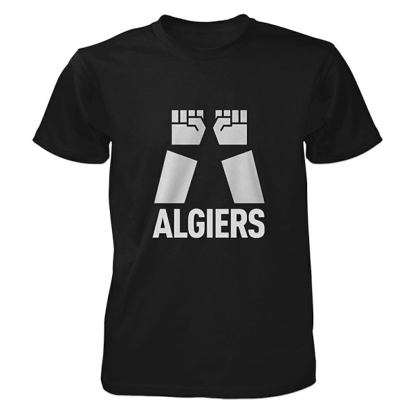 Algiers Two Fists Algiers Logo Musta/Harmaa T-paita S