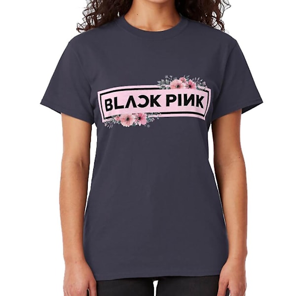 BlackPink-logolla varustettu T-paita navy L