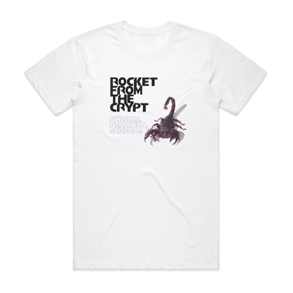 Rocket From the Crypt Scream Dracula Scream Album Cover T-Shirt Vit XXXL
