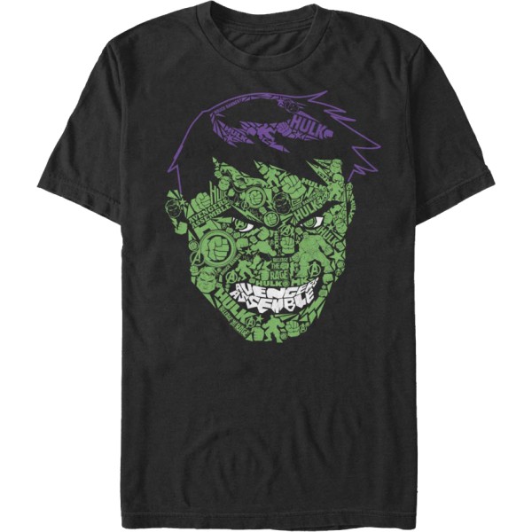 Face Icons Incredible Hulk T-Shirt Ny L