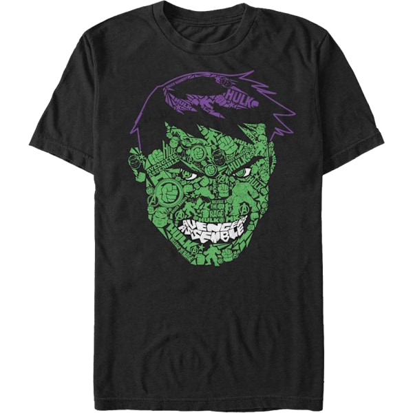 Face Icons Utrolig Hulk T-skjorte Ny M