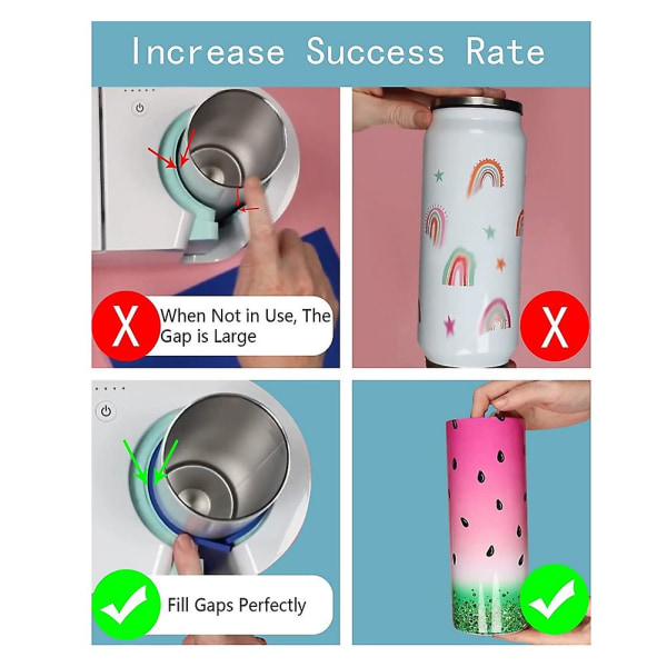 Silikonunderlägg för Sublimeringstryck, 3 Tjocklekar, Kompatibel med Muggpressmaskin