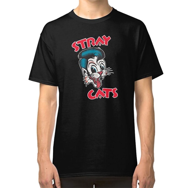 Stray Cats T-skjorte, Klistremerke, Maske S