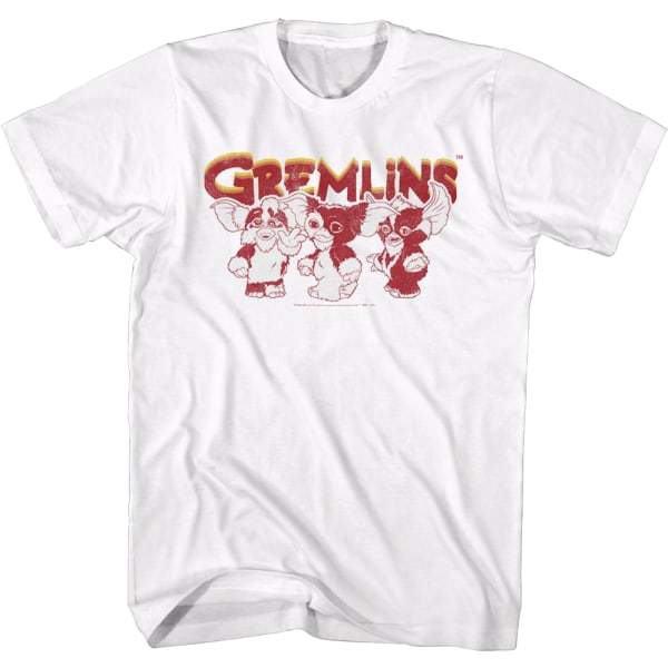 Retro Mogwai Poser Gremlins T-skjorte S