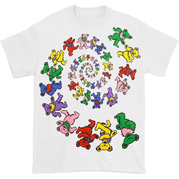 Grateful Dead Spiral Bears Hvit T-skjorte L