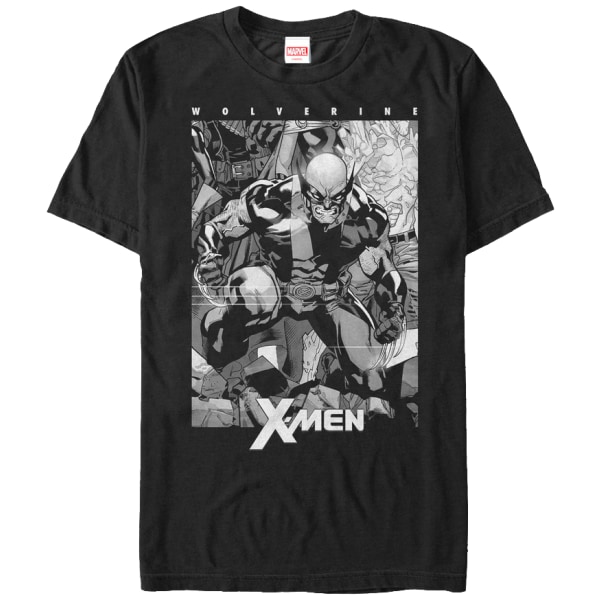 Sort og Hvid Wolverine X-Men T-Shirt Ny XXXL