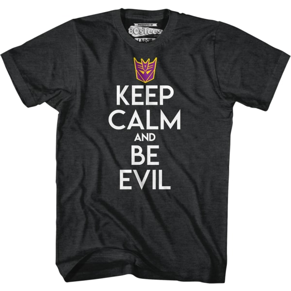 Decepticons Keep Calm And Be Evil Transformers T-paita M