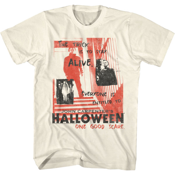 Michael Myers -lauseiden kollaasi Halloween-T-paita M