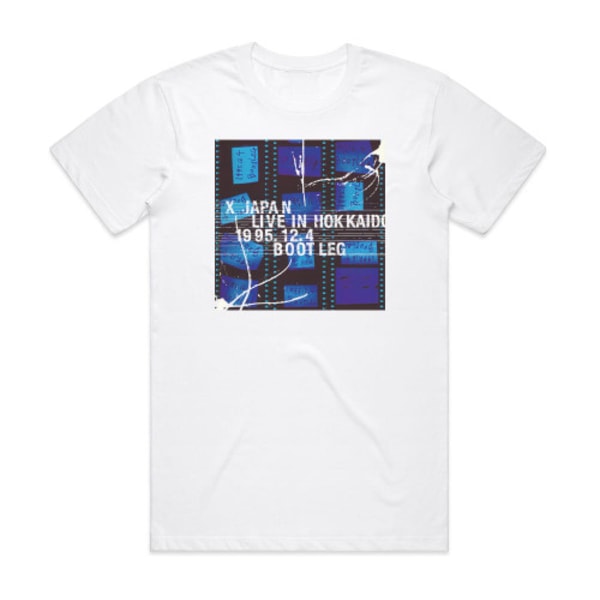 X JAPAN Live In Hokkaido 1995124 Bootleg Album Cover T-shirt Vit S