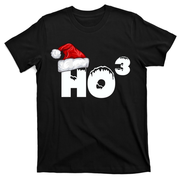 Santa HO HO3 rolig T-shirt för jul L