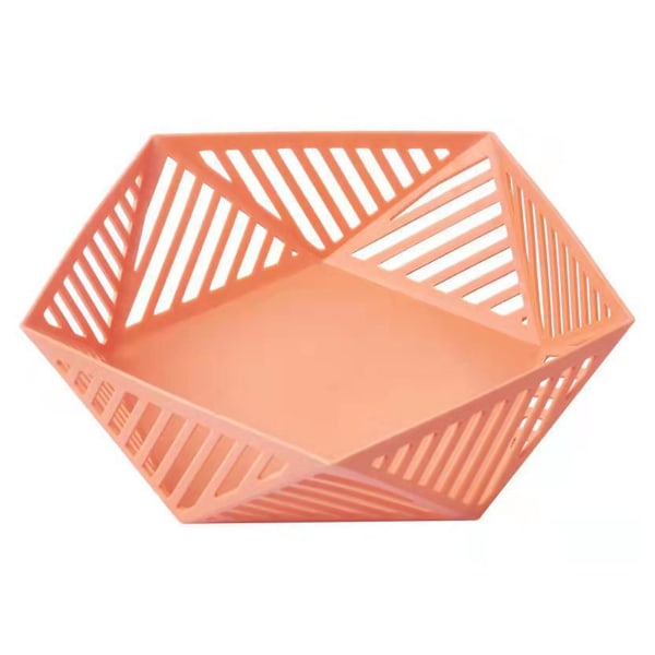 Fruktkorg i Nordisk Stil med Geometrisk Design, Plast, Vattenavrinning, för Matrum Orange