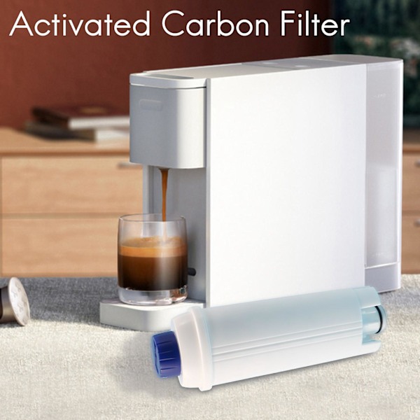 4 pakke kaffemaskinefilter til dlsc002 filter ecam, Esam, Bco, Ec med aktiveret kul blødt