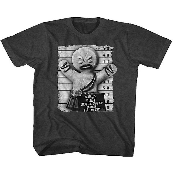 Shrek Gingy Mugshot Nuorten T-paita S