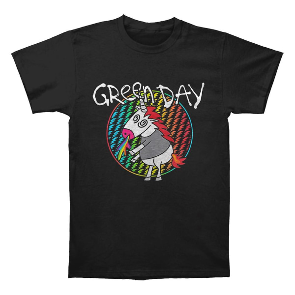 Green Day Checker Unicorn T-shirt L