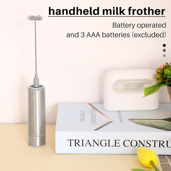 Håndholdt Trippel Blender - Batteridrevet Elektrisk Skummaker for Kaffe, Latte, Varmt Sjokolade
