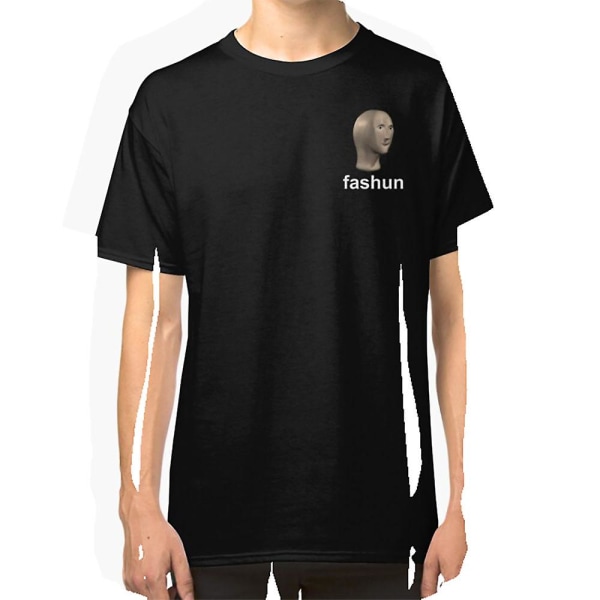 Fashun meme tshirt (vit text) T-shirt M