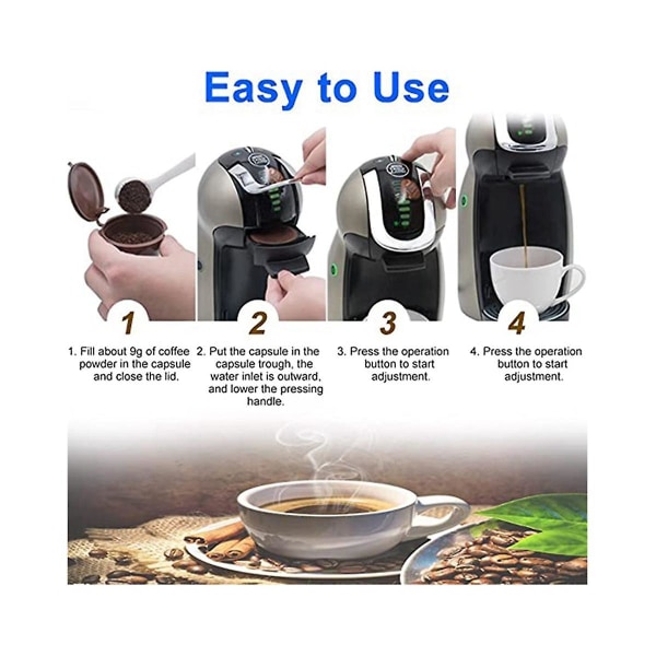 Kaffe Kapselkopp Filterkopp Påfyllbar Gjenbrukbar Filter