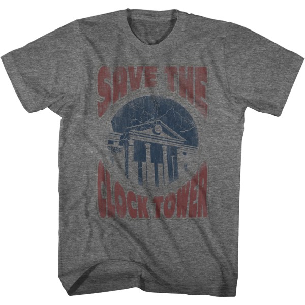 Distressed Save The Clock Tower Back To The Future T-shirt XXL