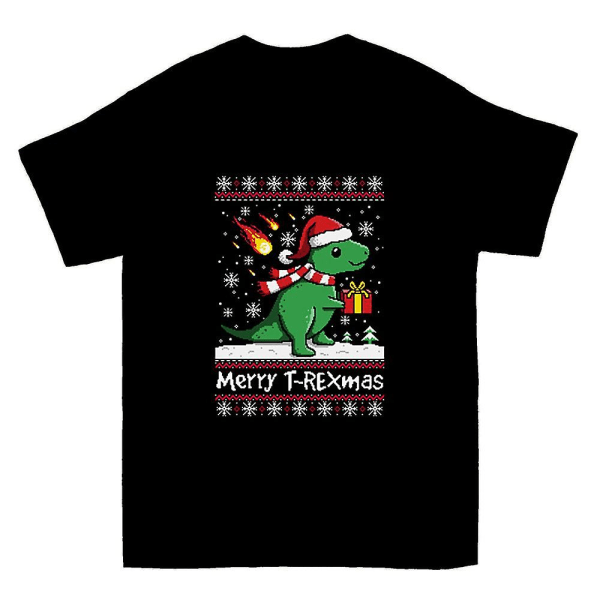 Merry T Rex Mas Ugly Christmas Sweater T-shirt L