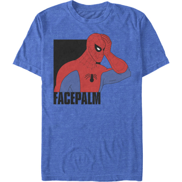 Spider-Man Facepalm Marvel Comics T-skjorte Ny XL