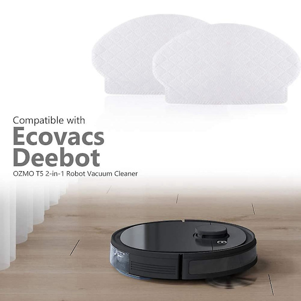 50 stk Engangs Moppputer Kompatibel med Deebot Ozmo N7 / T5 / Ozmo 920 / Ozmo 950 Roboterstøvsugere