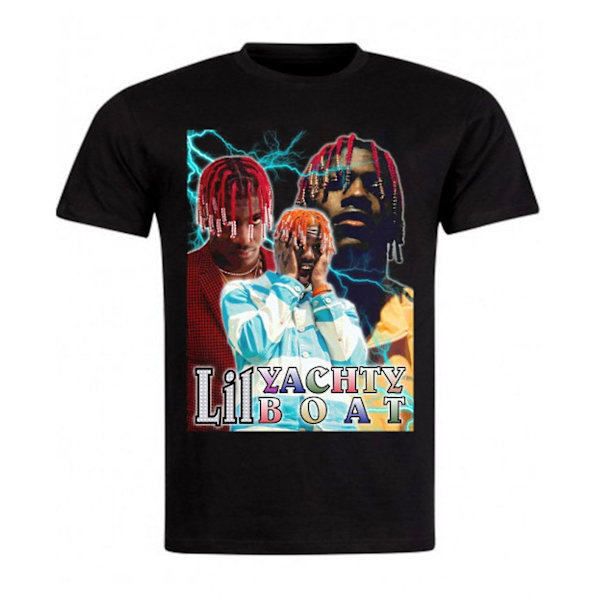 Lil Yachty Retro 90'er Sort T-shirt M