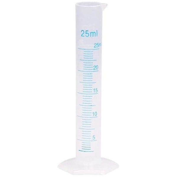 Laboratoriegraduerad cylinder med graderad plast i plast (25 ml)