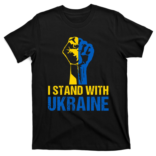 Ukrainaflagga Jag Står Med Ukraina Vintage Ukrainsk Stöd Ukraina T-shirt L