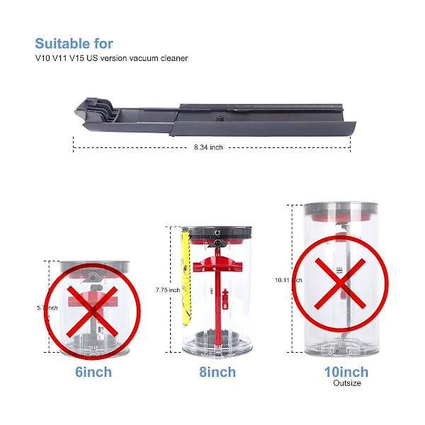 Syklonin Baffle-kammion Vaihto-osa V10 V11 V15 Sv12 Sv14 Sv15 Sv22 Imuurin Syklonin Kiinnike Sl