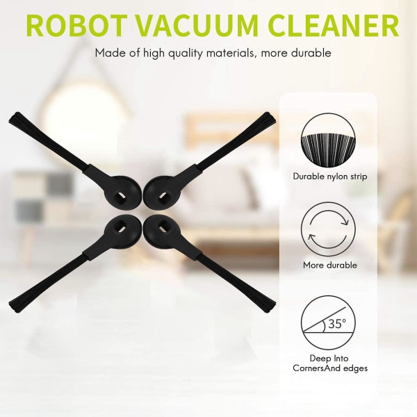 6 kpl Sivuharjaa Yhteensopiva Iq Robot R101ae, rv1001ae, rv1000 Imuriin, Robot-Imuri Tarvikkeet
