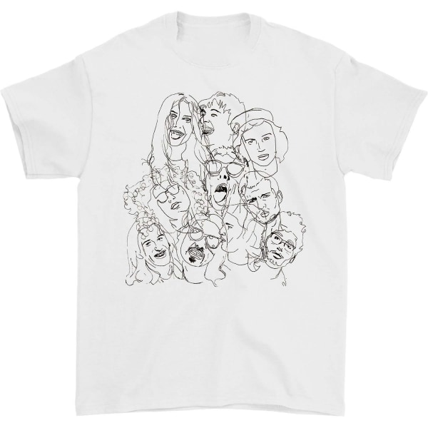 Wolf Alice Gruppe Skitse Ansigter T-shirt XL