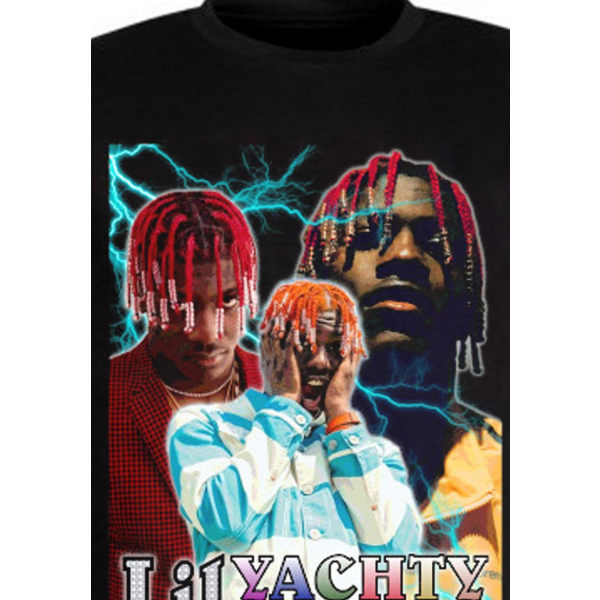 Lil Yachty Retro 90-tals Svart T-shirt XXXL