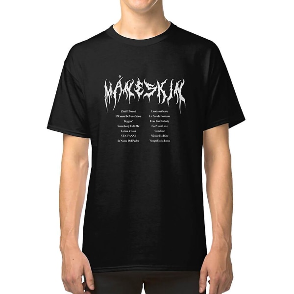 Maneskin - Sharp Title + Songs (vit) T-shirt XXXL