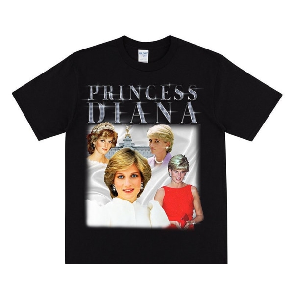 PRINCESS DIANA Tribute Tee For Women Black L