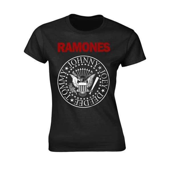 Ramones Punainen Teksti Sinetti Logo T-paita S
