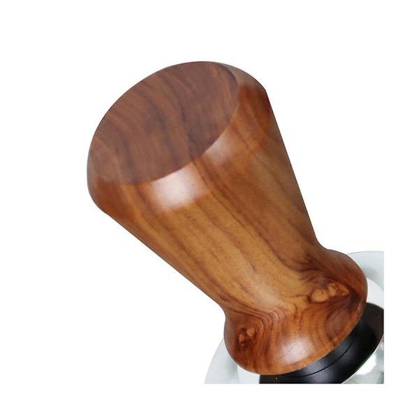 58mm Kaffetamper med Træhåndtag Barista Espresso Maskine Kværn Manuel Kaffe Pulver Hammer Mashing