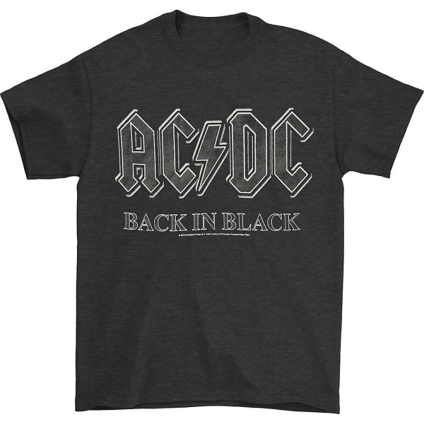 AC/DC Back In Black Grey Matter T-shirt XXXL