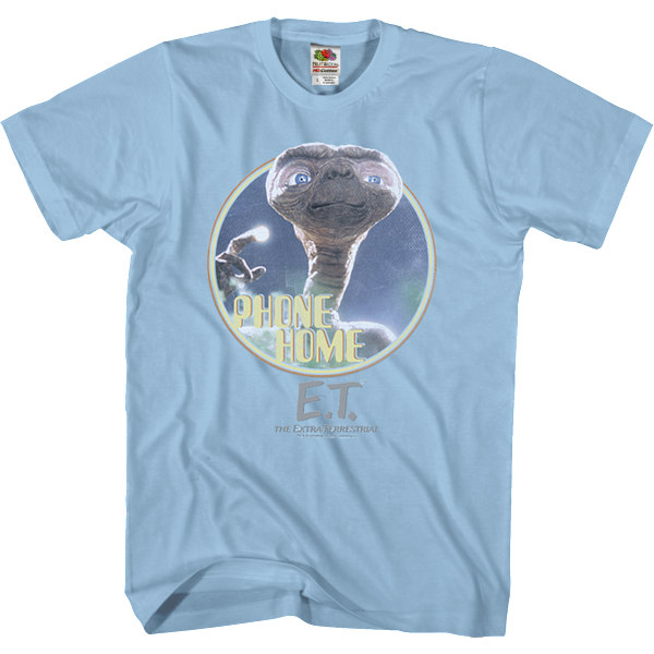 Ljusblå Telefon Hem ET T-shirt XXXL