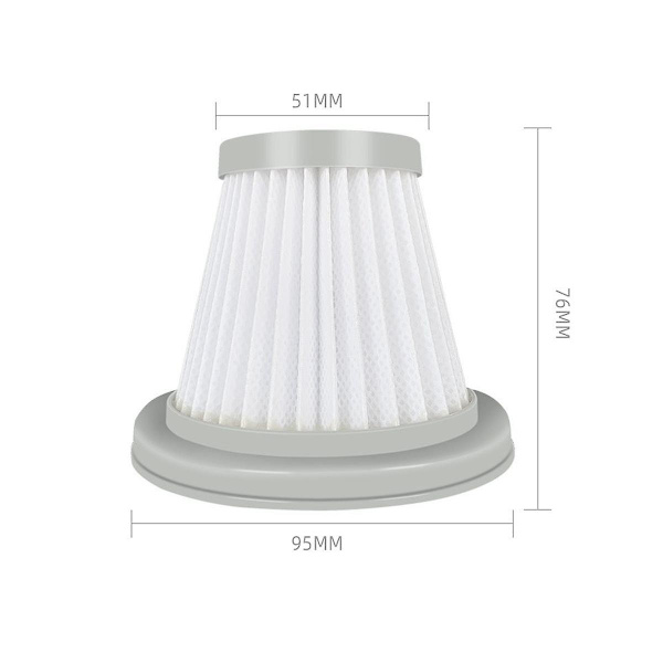 8 stk HEPA-filter udskiftning til Delmar Dx118c Dx128c trådløs håndholdt støvsuger reservedele