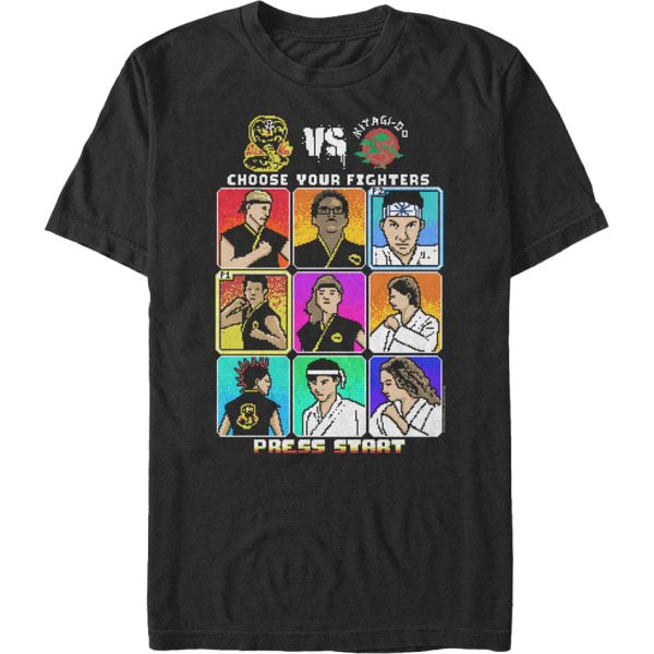 Vælg Dine 8-Bit Kæmpere Cobra Kai T-Shirt L