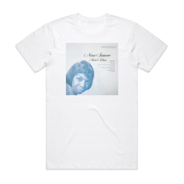 Nina Simone Pastell Blues Album Cover T-Shirt Vit XXXL