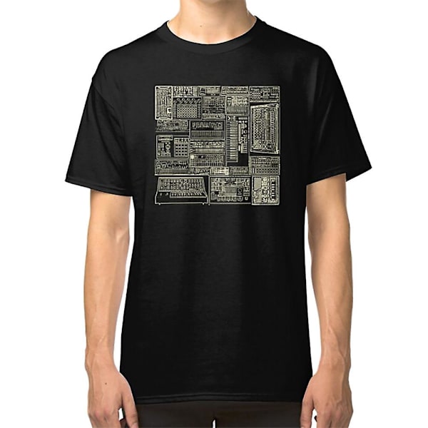 Synthesizer Fan Composition hvit T-skjorte M