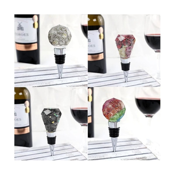 10 st Vin Flaska Metall Propp Set, Tomma Flaska Proppar Bröllopsmottagning Presenter