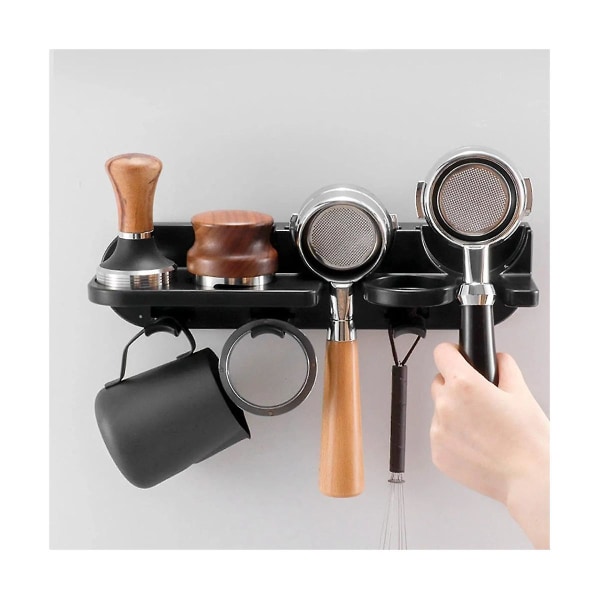 54mm Pladsbesparende Flydende Væghylde Kaffestation Organizer, Multifunktionel Espresso Værktøjer Kaffe