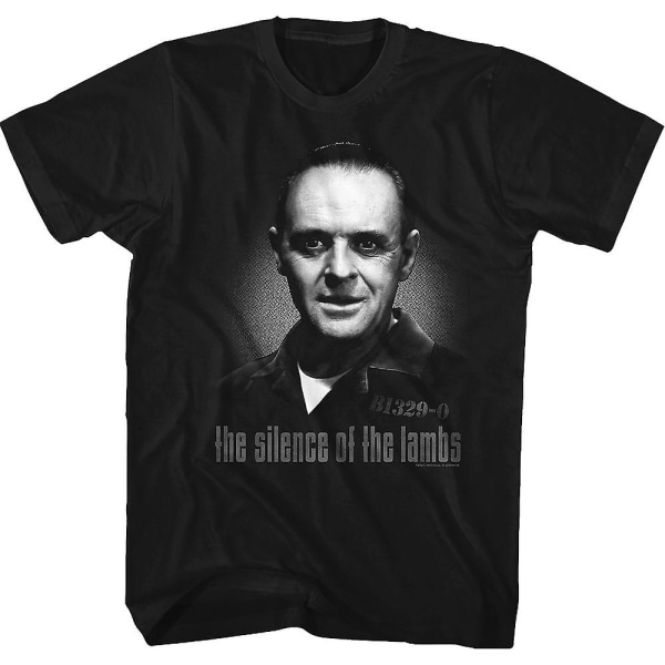 Svart og hvit Hannibal Lecter Silence Of The Lambs T-skjorte L