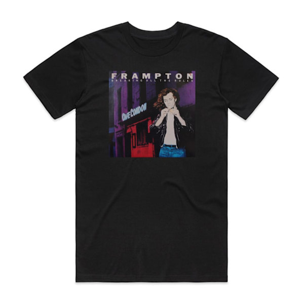 Peter Frampton Breaking All The Rules Album Cover T-shirt Sort M